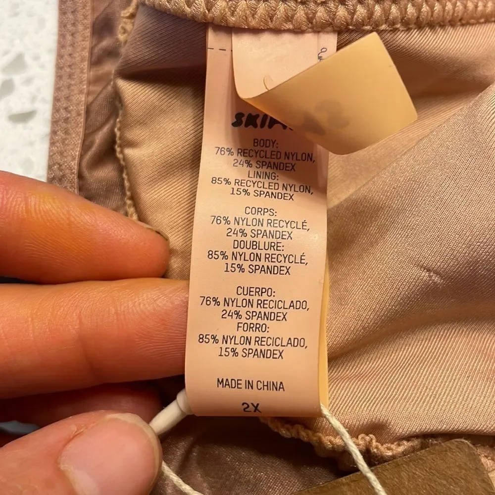 NWT Skims Nude Bikini top and Desert clay bikini bottoms